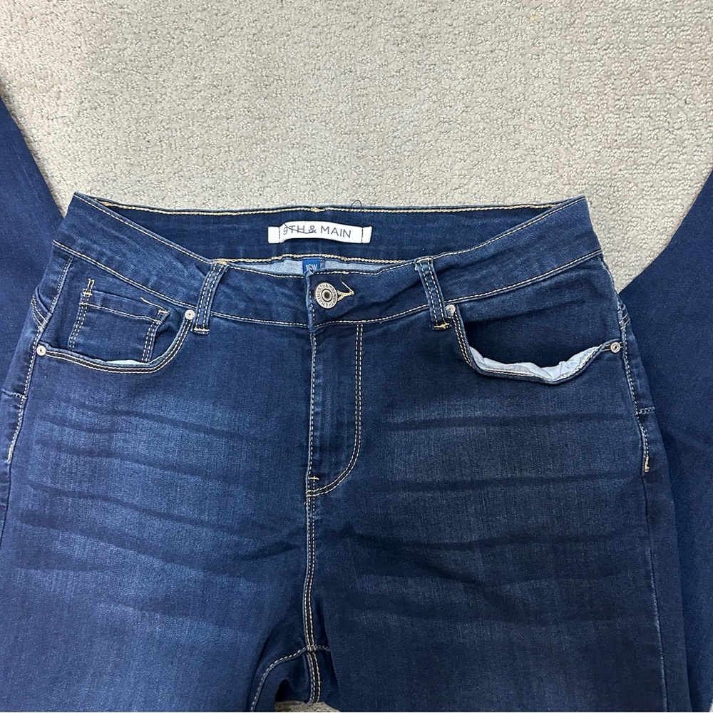 Dark Indigo Women's Skinny Jeans - Picture 3 of 10